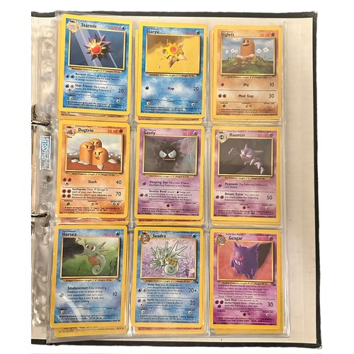 415 - A folder containing 152 Pokemon cards from 1999 Base Set, Jungle and Base Set 2. Including a Holo Ch... 