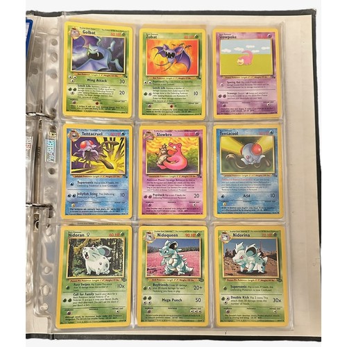 415 - A folder containing 152 Pokemon cards from 1999 Base Set, Jungle and Base Set 2. Including a Holo Ch... 