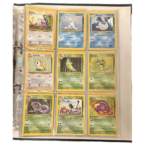 415 - A folder containing 152 Pokemon cards from 1999 Base Set, Jungle and Base Set 2. Including a Holo Ch... 