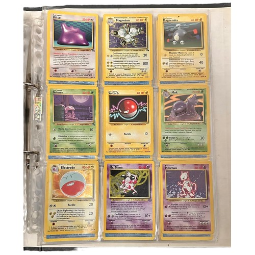 415 - A folder containing 152 Pokemon cards from 1999 Base Set, Jungle and Base Set 2. Including a Holo Ch... 