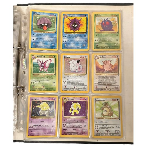 415 - A folder containing 152 Pokemon cards from 1999 Base Set, Jungle and Base Set 2. Including a Holo Ch... 