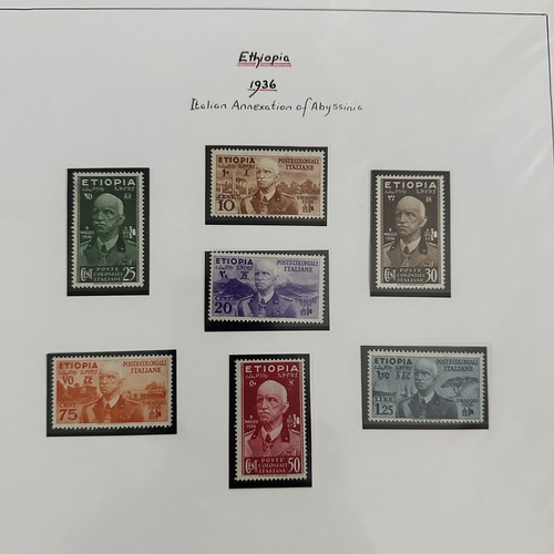 68 - Ethiopia, 1936-2005 collection on loose album leaves to include; 1936 Re Cross cover to England, 193... 