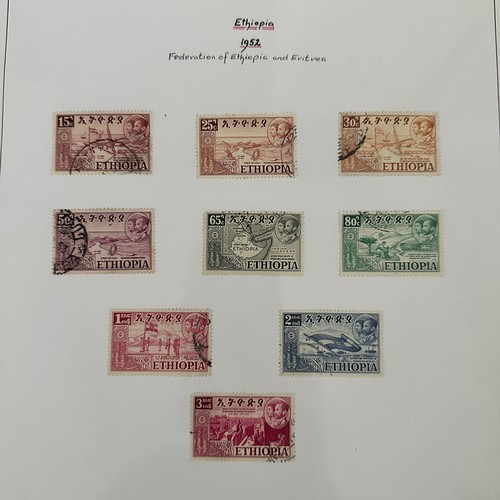 68 - Ethiopia, 1936-2005 collection on loose album leaves to include; 1936 Re Cross cover to England, 193... 