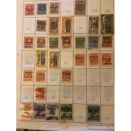 84 - Greece early to modern M/U collection on leaves, incl many later commemorative sets UM etc (100`s)