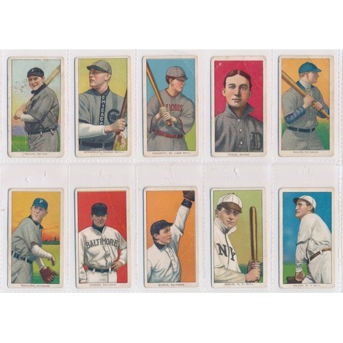 400 - American Tobacco Company Baseball Series T206 white order, range of ten cards, all Piedmont back, in... 