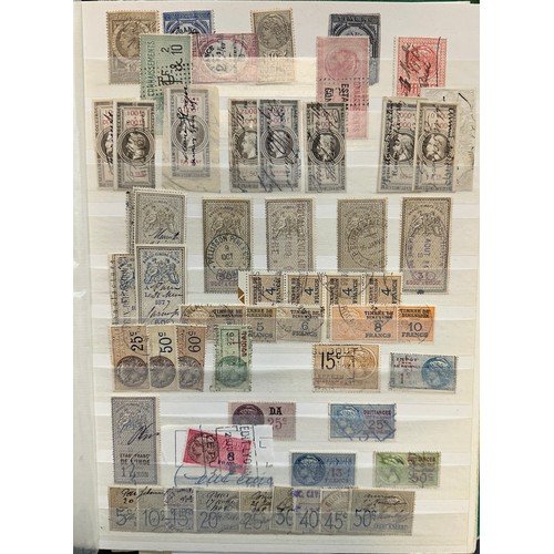 240 - Revenues, interesting collection of world Revenue stamps in organised stockbook, including; Great Br... 