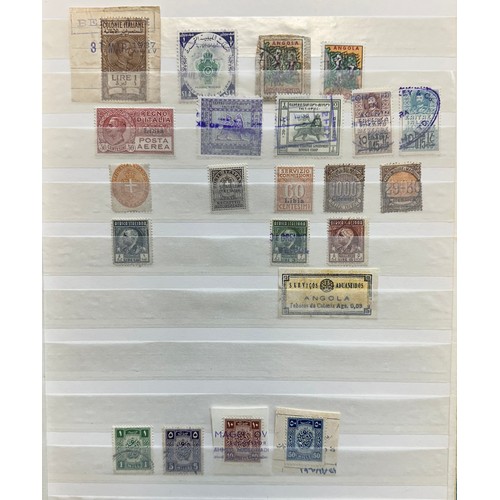 240 - Revenues, interesting collection of world Revenue stamps in organised stockbook, including; Great Br... 