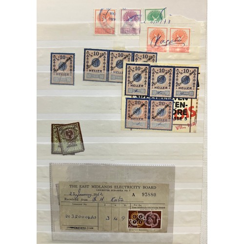 240 - Revenues, interesting collection of world Revenue stamps in organised stockbook, including; Great Br... 