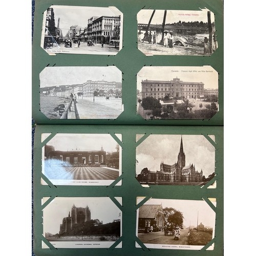 436 - Early 20th Century postcard collection (400), in period album (inscribed Sept 7th 1908), containing ... 