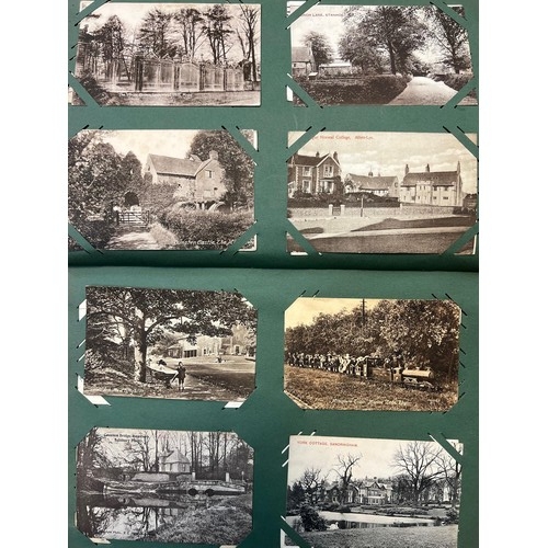 436 - Early 20th Century postcard collection (400), in period album (inscribed Sept 7th 1908), containing ... 