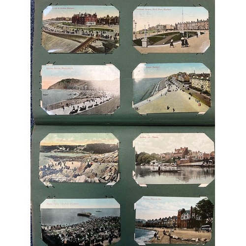 436 - Early 20th Century postcard collection (400), in period album (inscribed Sept 7th 1908), containing ... 