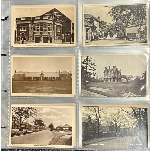 437 - Postcards - Birmingham Suburbs collection in plastic sleeves (48), featuring mostly RP's from Stechf... 