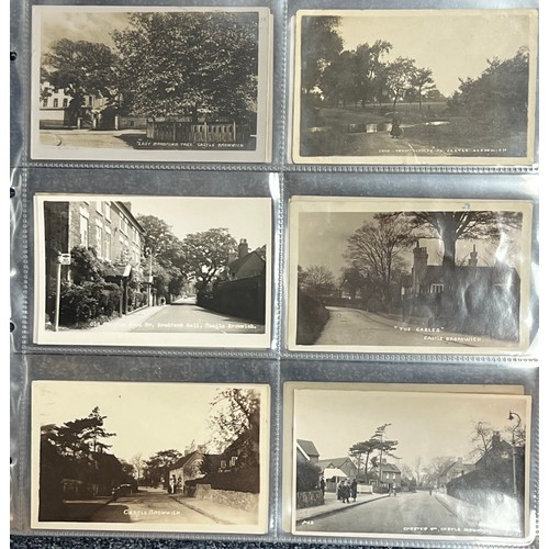 437 - Postcards - Birmingham Suburbs collection in plastic sleeves (48), featuring mostly RP's from Stechf... 