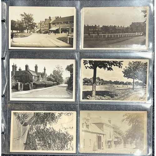 437 - Postcards - Birmingham Suburbs collection in plastic sleeves (48), featuring mostly RP's from Stechf... 