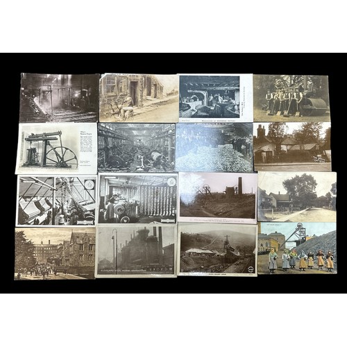 435 - Postcards - Industrial range of 26 cards with some RP's, featuring factories, steel, lace, pottery, ... 