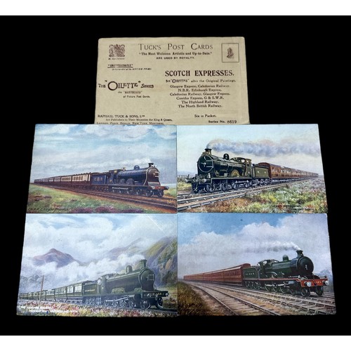 426 - Postcards - Railways - Tucks Oilette Series, 39 cards including 6 series with original packets.