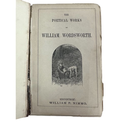 480 - SHAKESPEARE, WILLIAM, Four books of poetry and a Complete works of Shakespeare. Including; 'Wordswor... 