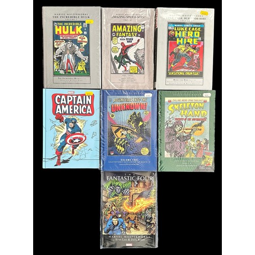 506 - 7x Comic Compilation books. Includes Marvel Masterworks: The Incredible Hulk vol 1, Amazing Spider-M... 