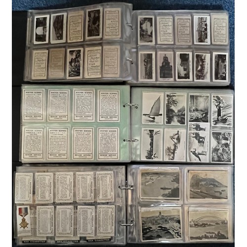 369 - Collection of cigarette cards in 11 albums, complete and part sets in variable condition, with range... 