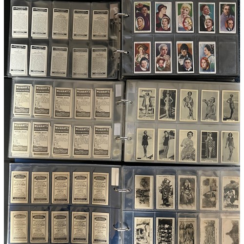 368 - Collection of cigarette cards in 10 albums, apparently complete and part sets in variable condition,... 