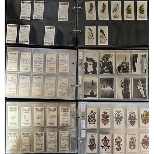 368 - Collection of cigarette cards in 10 albums, apparently complete and part sets in variable condition,... 