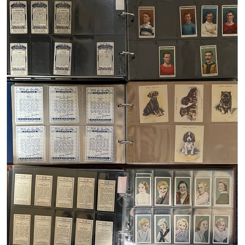 368 - Collection of cigarette cards in 10 albums, apparently complete and part sets in variable condition,... 