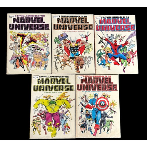 502 - 5x The Official Handbook of the Marvel Universe. Includes Vol 1,3,6,7 and 9. These paperbacks provid... 