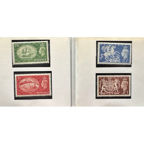 280 - Great Britain, Four Kings range in two miniature albums to include; 1902-12 to 1/- M/UM (low vals UM... 