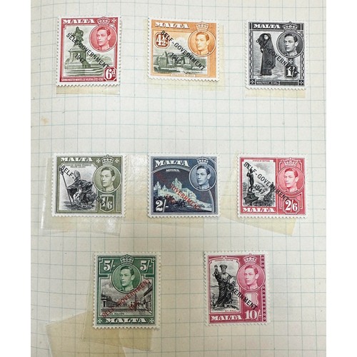 40 - British Commonwealth, exercise book with useful issues including; Bahamas 1948 Tercentenary set M, S... 