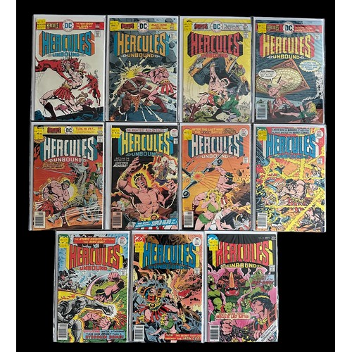 531 - DC Comics - Hercules Unbound 1976, run of 11, numbers 2 through to 12. All NM. All copies Flat/Unfol... 