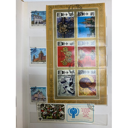 5 - World stamp collection in three stockbooks, including; Russia modern issues FU, Israel, USA etc with... 