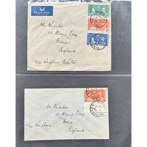 4 - World cover collection in binder, including; Zanzibar Sheikh Adamji Jafferji cover, North Borneo UPU... 