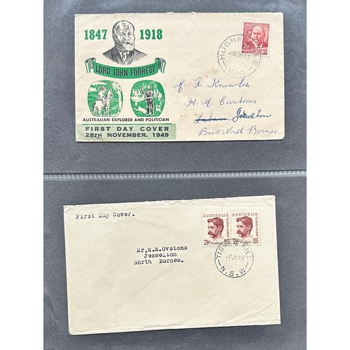 4 - World cover collection in binder, including; Zanzibar Sheikh Adamji Jafferji cover, North Borneo UPU... 