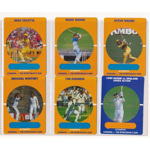 416 - Scanlens 1989 Cricketers complete set of 84 cards, sleeved in excellent condition.