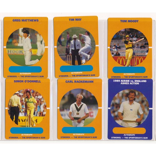 416 - Scanlens 1989 Cricketers complete set of 84 cards, sleeved in excellent condition.