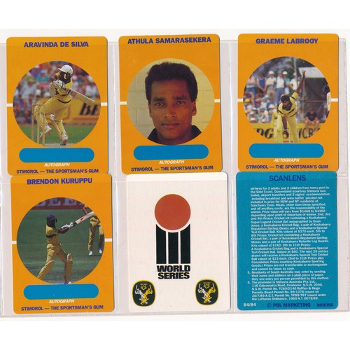 416 - Scanlens 1989 Cricketers complete set of 84 cards, sleeved in excellent condition.