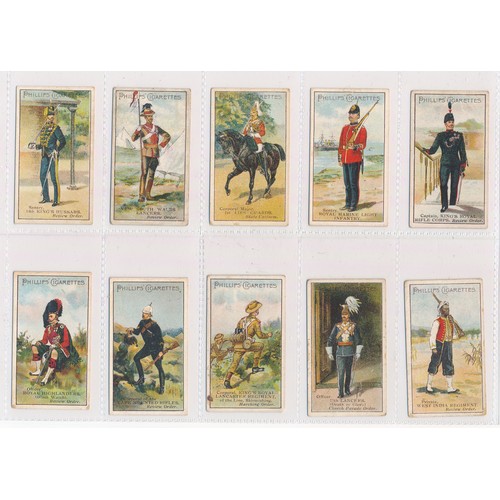 384 - Phillips 1900 Types of British Soldiers complete set of 25, in fair to good condition, odd crease or... 