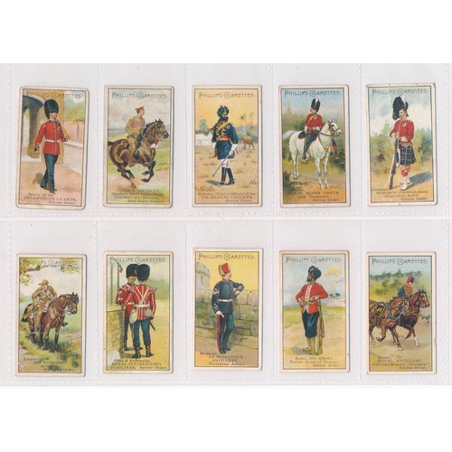 384 - Phillips 1900 Types of British Soldiers complete set of 25, in fair to good condition, odd crease or... 