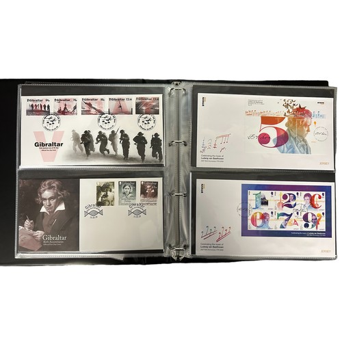 322 - Nearly all 2020 range of illustrated FDC’s in binder with sets, single stamp special event with 4 si... 