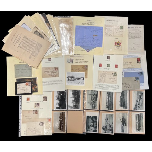 449 - London Brighton & South Coast Railway ephemera / paper memorabilia with documents, parcel labels, le... 