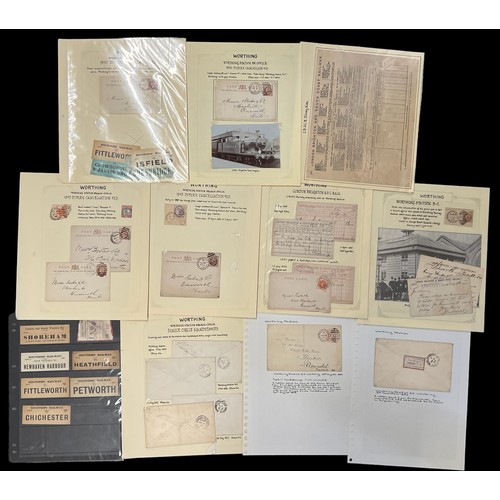 449 - London Brighton & South Coast Railway ephemera / paper memorabilia with documents, parcel labels, le... 