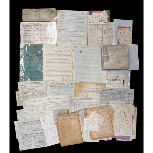 452 - Railway paperwork / ephemera to include parcel labels, letters, dockets etc, mostly pre 1948 with ma... 