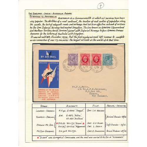 334 - 1930's Flight Covers & ephemera UK to Australia to include 9 covers, some pilot signed. (9)