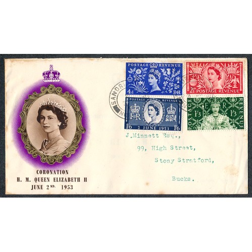 330 - First Day Cover - GB 1953 Coronation Illustrated cover 