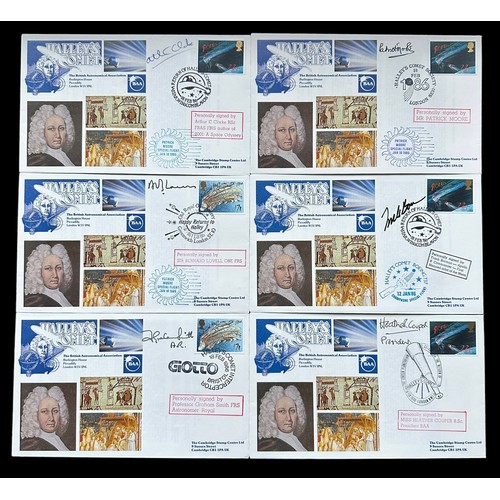 340 - Signed covers 1986 Halley's Comet by Cambridge Stamp Centre, including astronaut Frank Borman, Berna... 