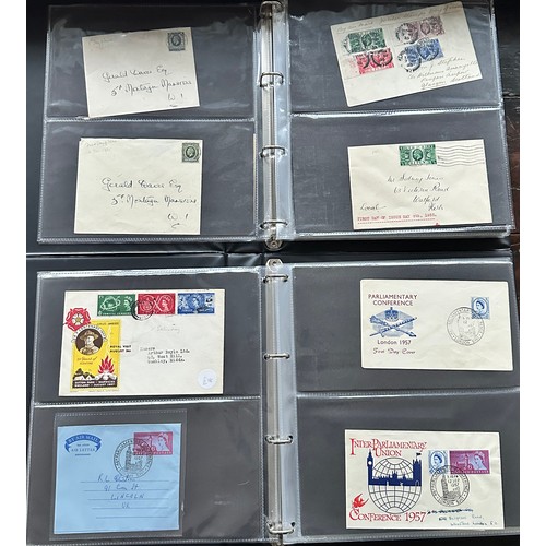 341 - GB FDC's in 4 volumes, in box, 1934 to 1974 Xmas with 1934 photo to 9d, 1935 Silver Jubilee, 1936 Ed... 