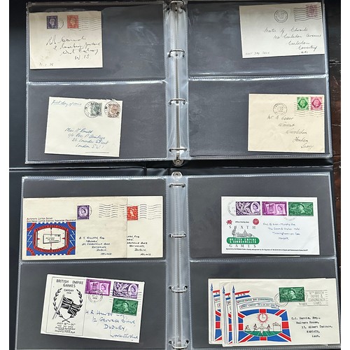 341 - GB FDC's in 4 volumes, in box, 1934 to 1974 Xmas with 1934 photo to 9d, 1935 Silver Jubilee, 1936 Ed... 