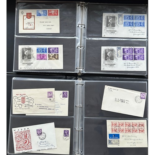 341 - GB FDC's in 4 volumes, in box, 1934 to 1974 Xmas with 1934 photo to 9d, 1935 Silver Jubilee, 1936 Ed... 