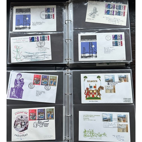 341 - GB FDC's in 4 volumes, in box, 1934 to 1974 Xmas with 1934 photo to 9d, 1935 Silver Jubilee, 1936 Ed... 