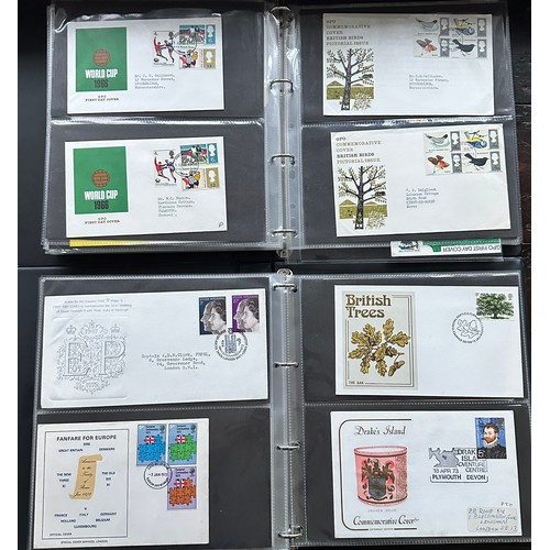 341 - GB FDC's in 4 volumes, in box, 1934 to 1974 Xmas with 1934 photo to 9d, 1935 Silver Jubilee, 1936 Ed... 